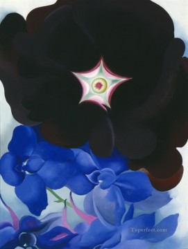 Negro Malva Azul Larkspur Georgia Okeeffe Modernismo americano Precisionismo Pinturas al óleo